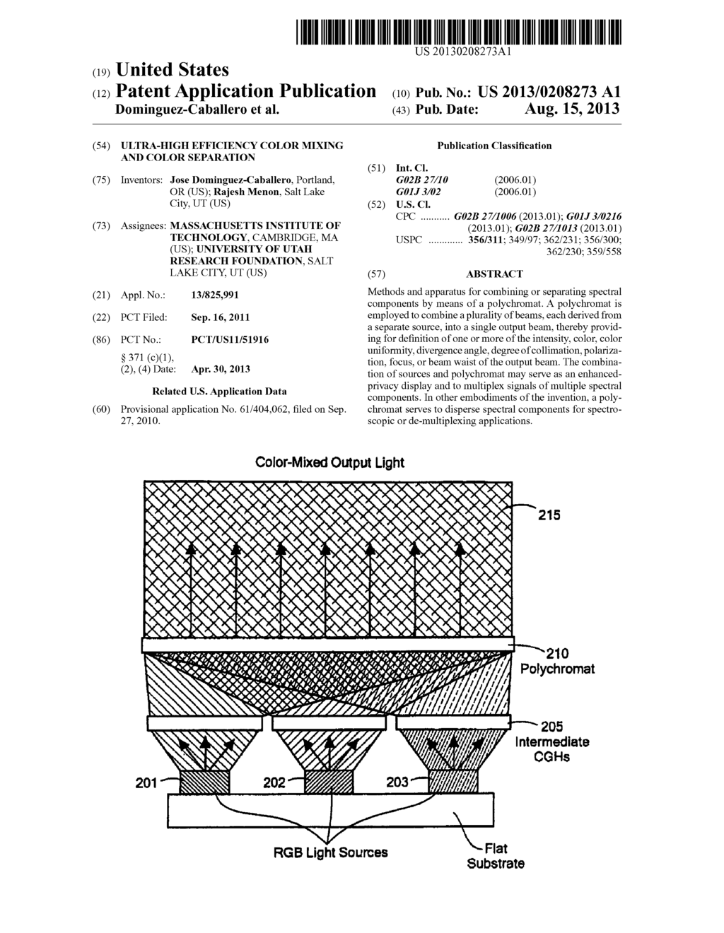 Ultra-High Efficiency Color Mixing and Color Separation - diagram, schematic, and image 01