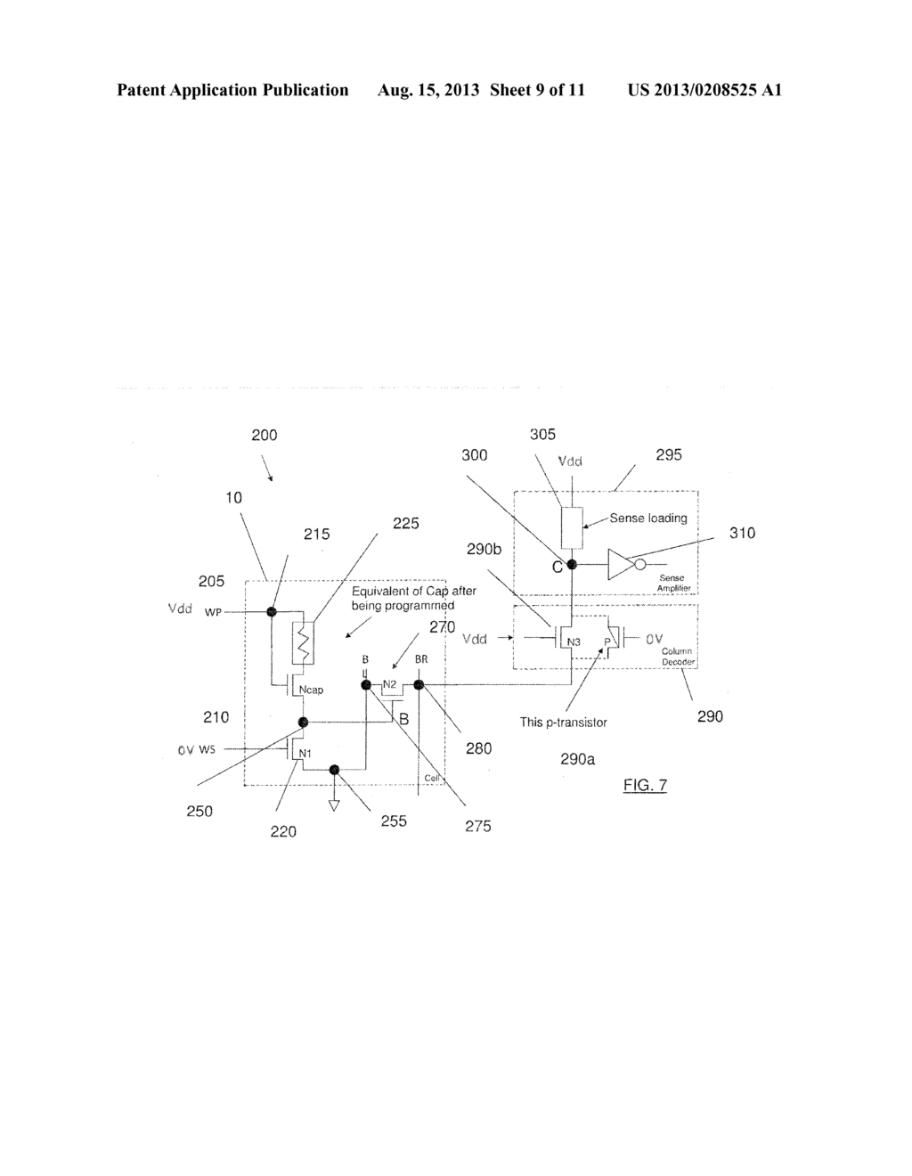 SOFT BREAKDOWN MODE, LOW VOLTAGE, LOW POWER ANTIFUSE-BASED NON-VOLATILE     MEMORY CELL - diagram, schematic, and image 10