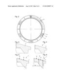 DEVICE FOR FIXEDLY SECURING A METALLIC INLAY diagram and image