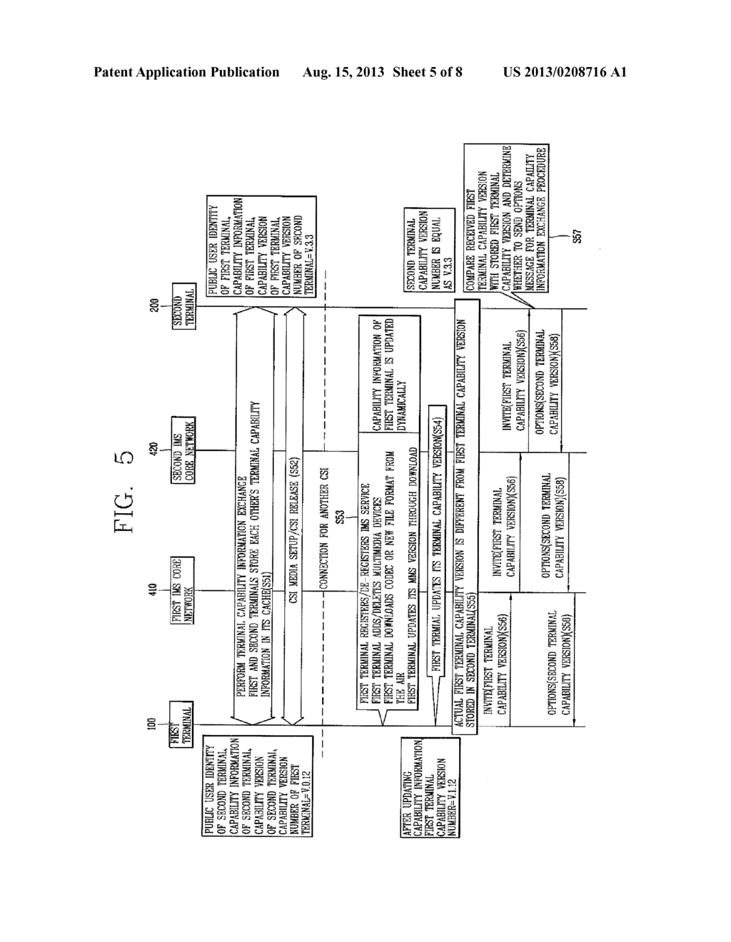 TERMINAL, METHOD AND SYSTEM FOR PERFORMING COMBINATION SERVICE USING     TERMINAL CAPABILITY VERSION - diagram, schematic, and image 06