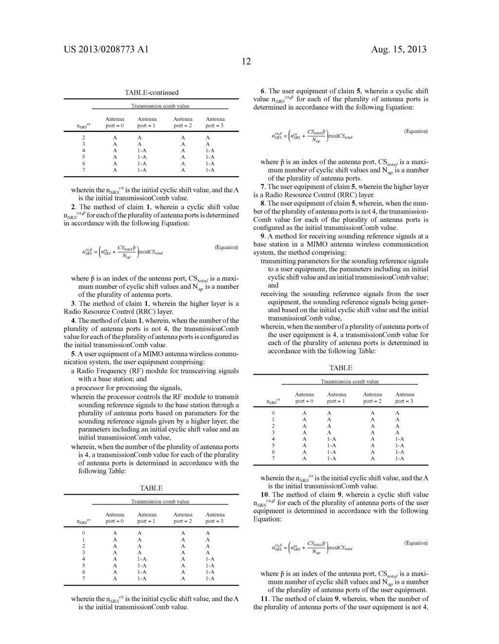 METHOD FOR TRANSMITTING SOUNDING REFERENCE SIGNAL IN MULTIPLE ANTENNA     WIRELESS COMMUNICATION SYSTEM AND APPARATUS THEREFOR - diagram, schematic, and image 21