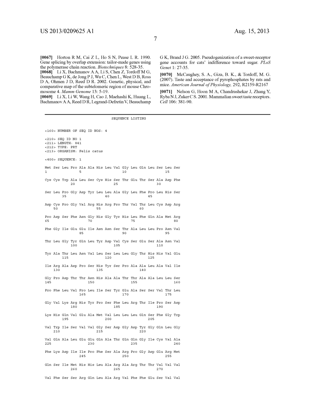 METHODS AND COMPOSITIONS FOR STIMULATING A FELIDAE T1R RECEPTOR - diagram, schematic, and image 14