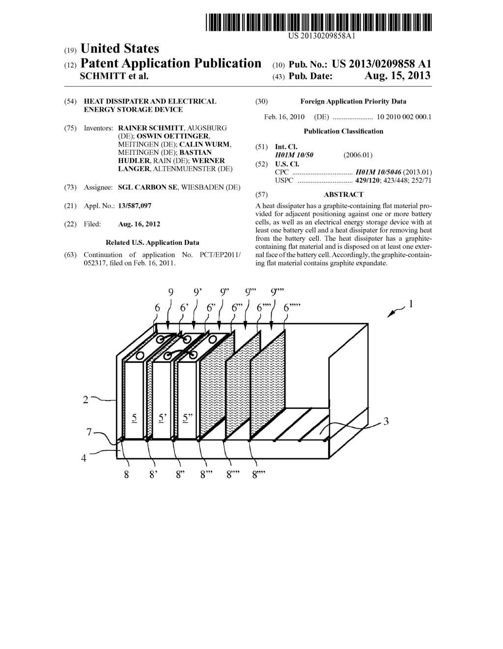 HEAT DISSIPATER AND ELECTRICAL ENERGY STORAGE DEVICE - diagram, schematic, and image 01