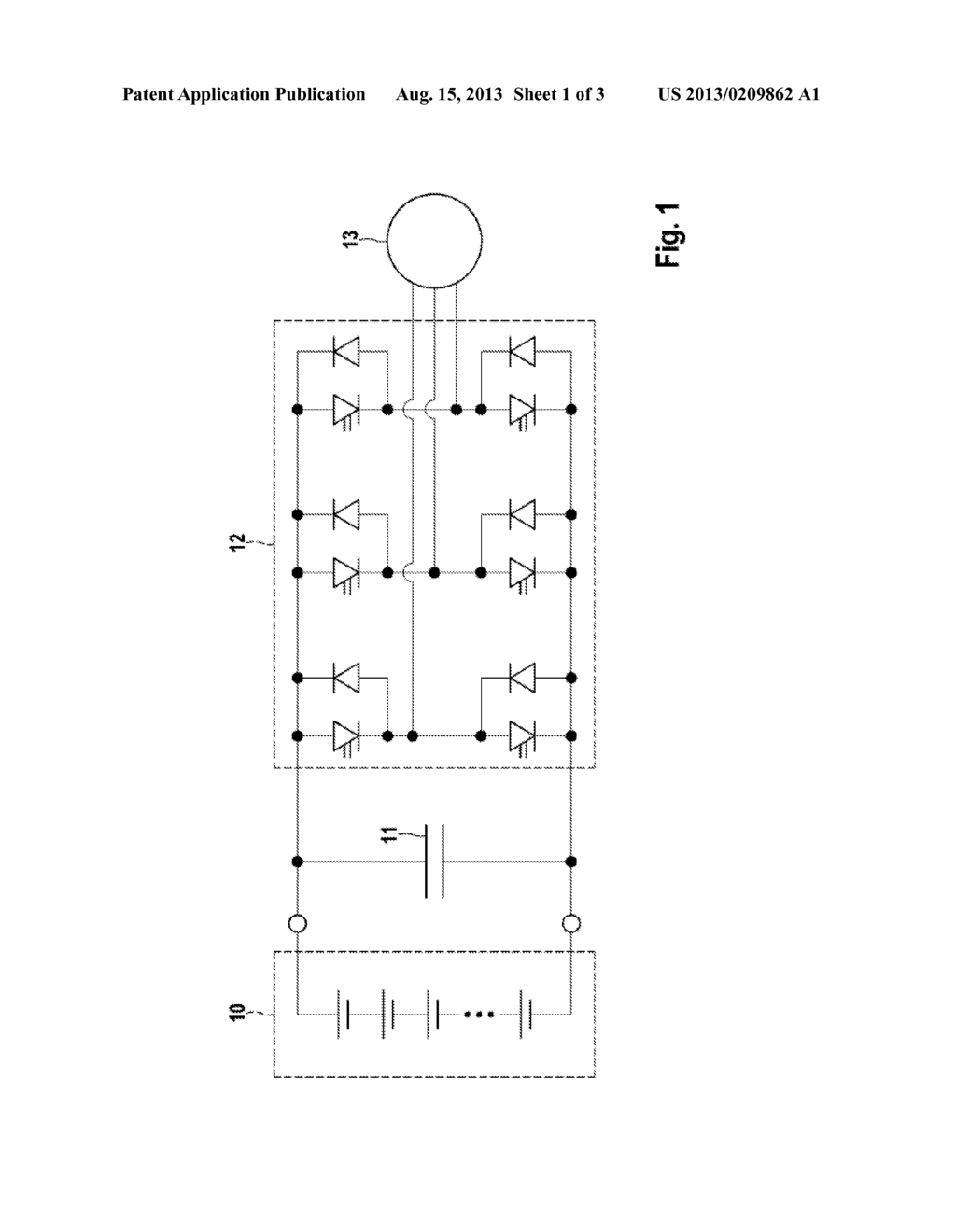 Battery Comprising a Plurality of Independent Battery Cell Lines - diagram, schematic, and image 02