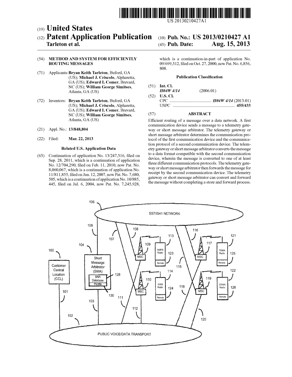 Method and System for Efficiently Routing Messages - diagram, schematic, and image 01