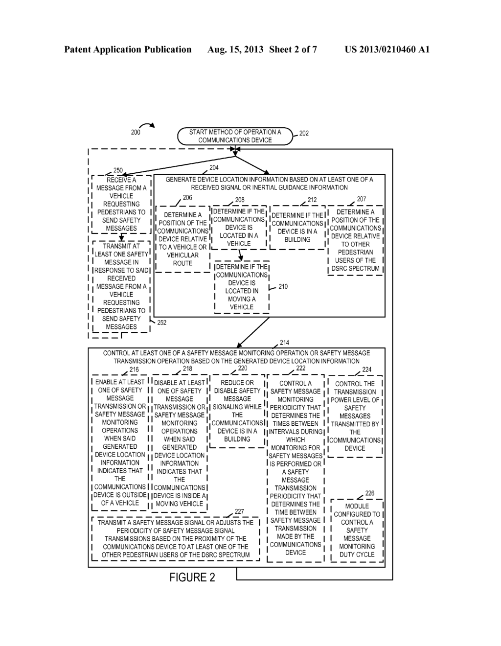 Apparatus and method for controlling transmission and reception of basic     safety messages by pedestrian users - diagram, schematic, and image 03