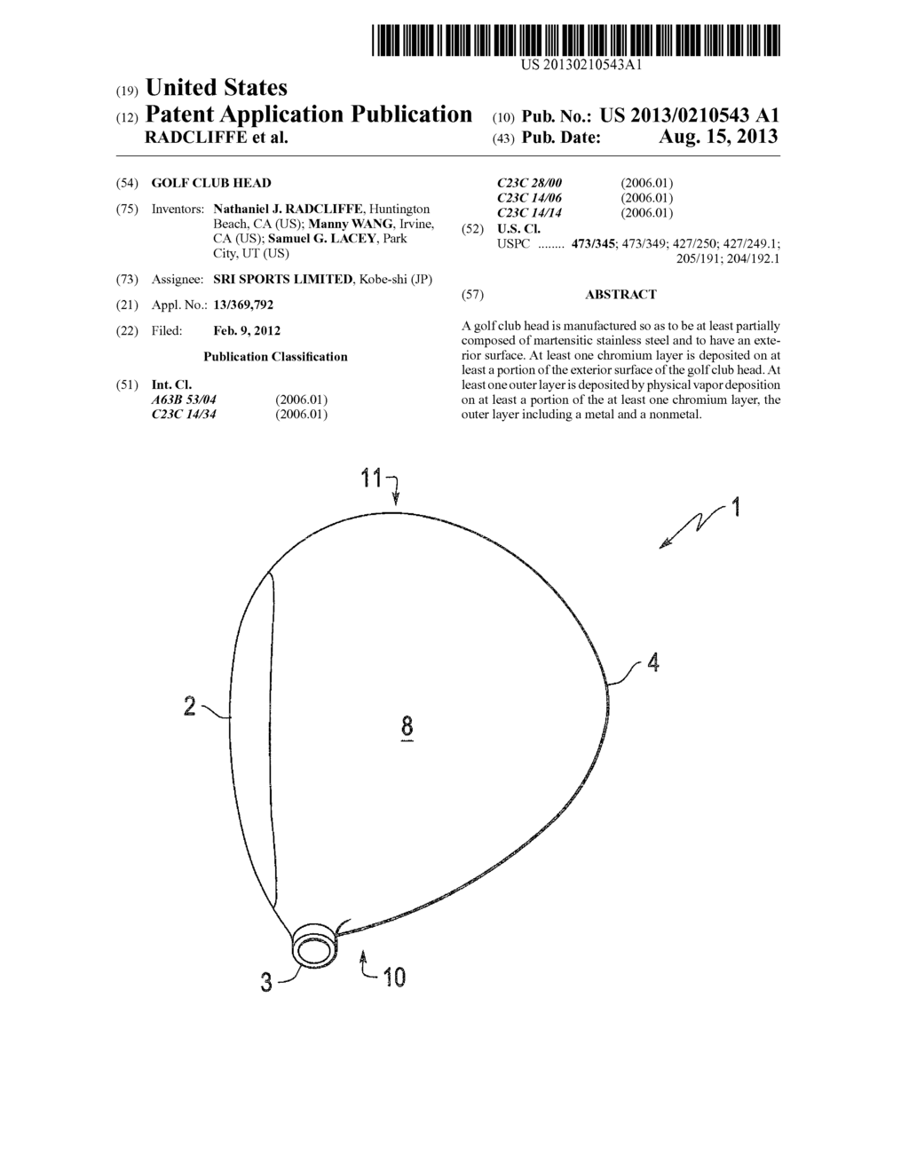 GOLF CLUB HEAD - diagram, schematic, and image 01