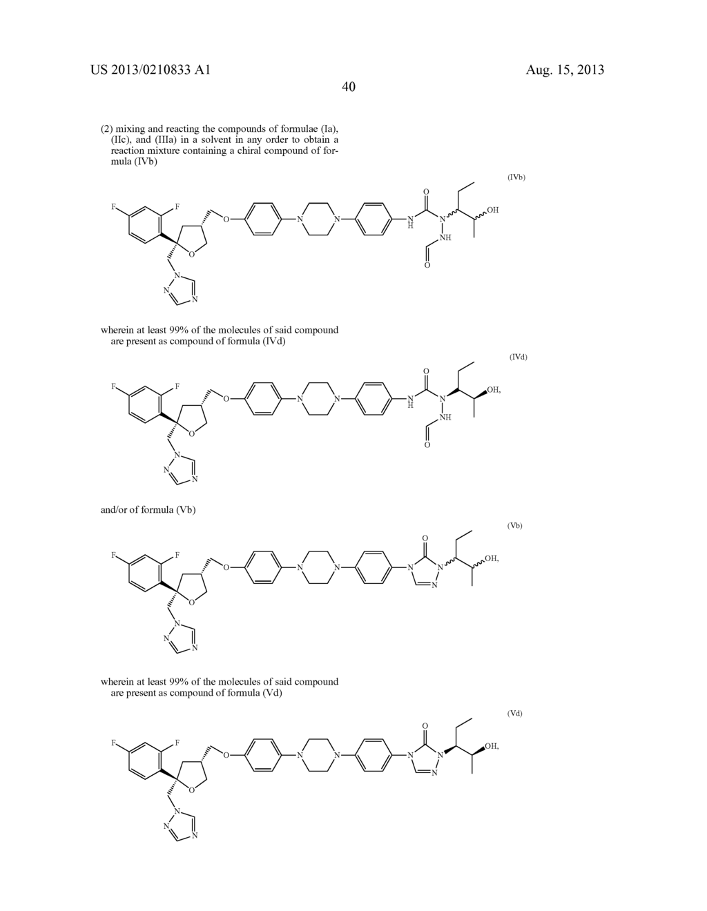 PROCESS FOR THE PREPARATION OF CHIRAL TRIAZOLONES - diagram, schematic, and image 46