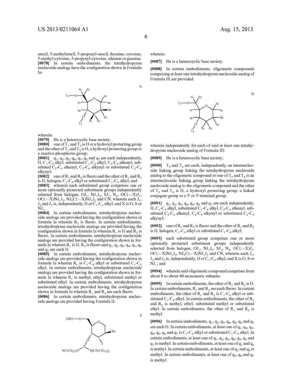 TETRAHYDROPYRAN NUCLEIC ACID ANALOGS - diagram, schematic, and image 07