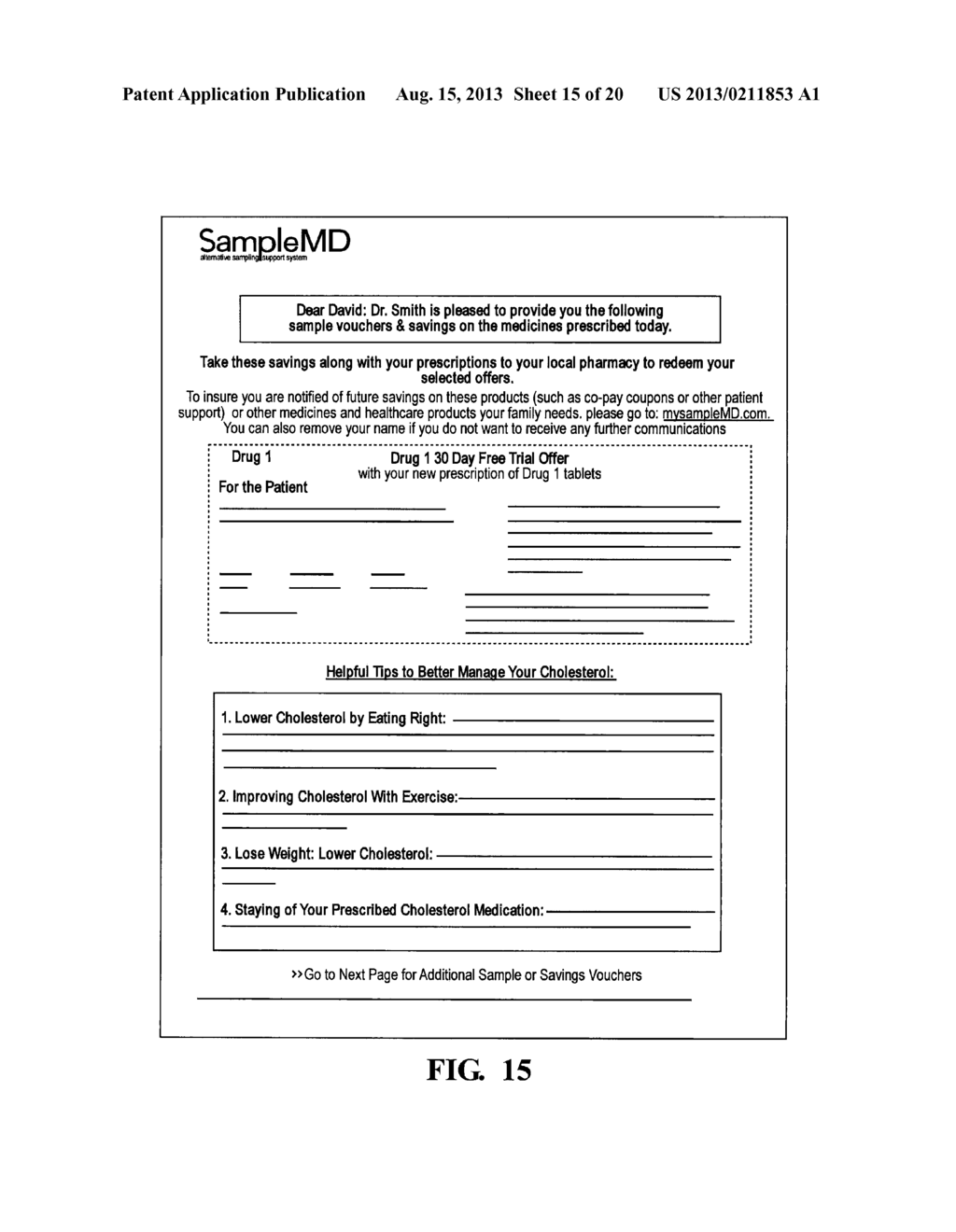 VIRTUAL SAMPLE CABINET SYSTEM AND METHOD FOR PRESCRIPTION DRUG MARKETING - diagram, schematic, and image 16