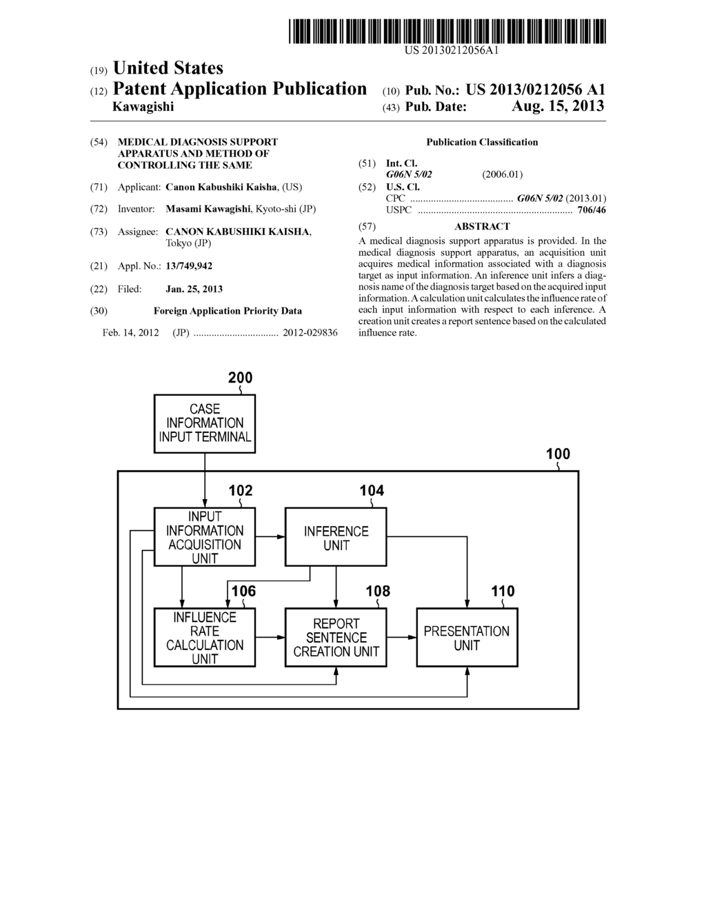 MEDICAL DIAGNOSIS SUPPORT APPARATUS AND METHOD OF CONTROLLING THE SAME - diagram, schematic, and image 01