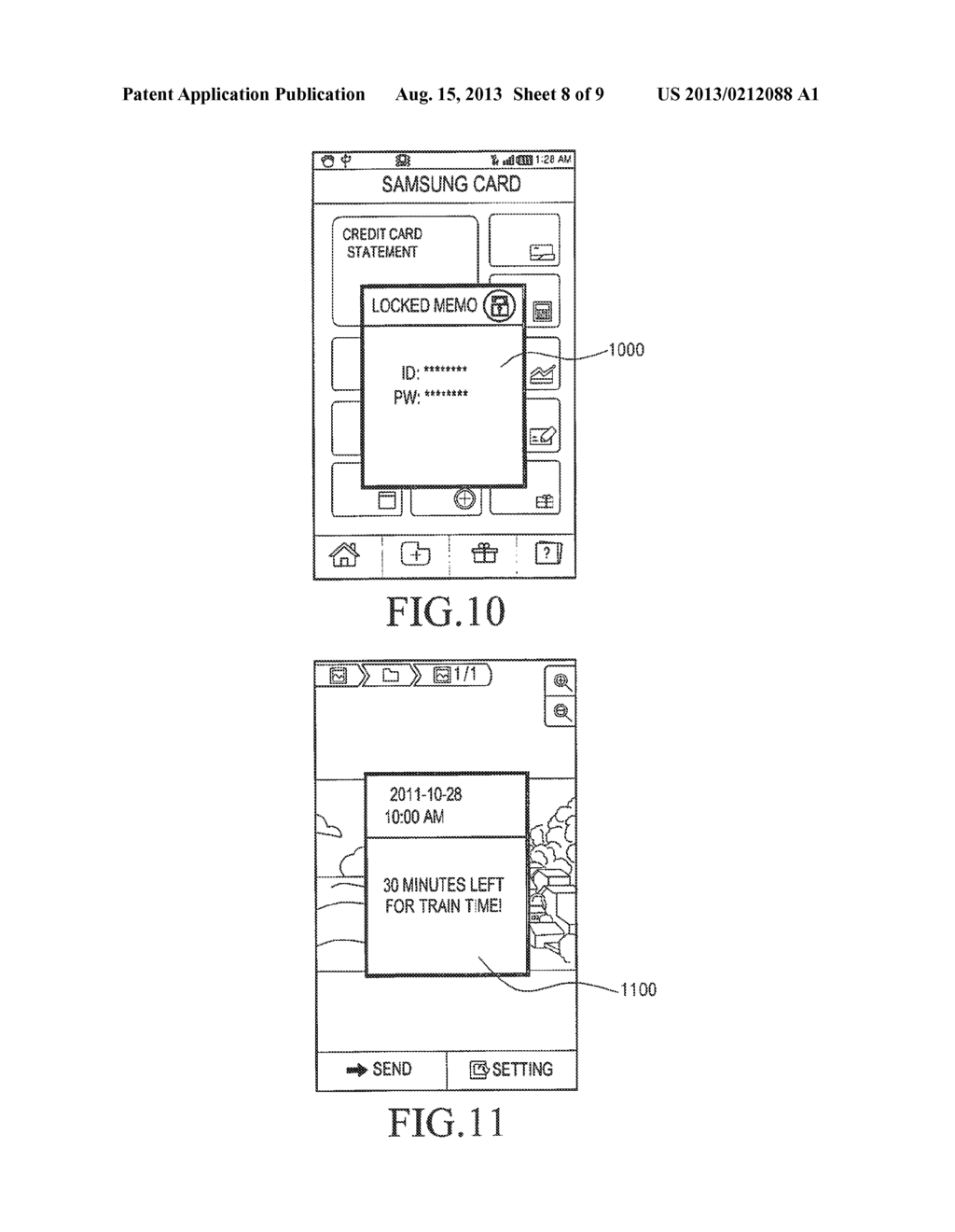 MOBILE DEVICE HAVING A MEMO FUNCTION AND METHOD FOR EXECUTING A MEMO     FUNCTION - diagram, schematic, and image 09