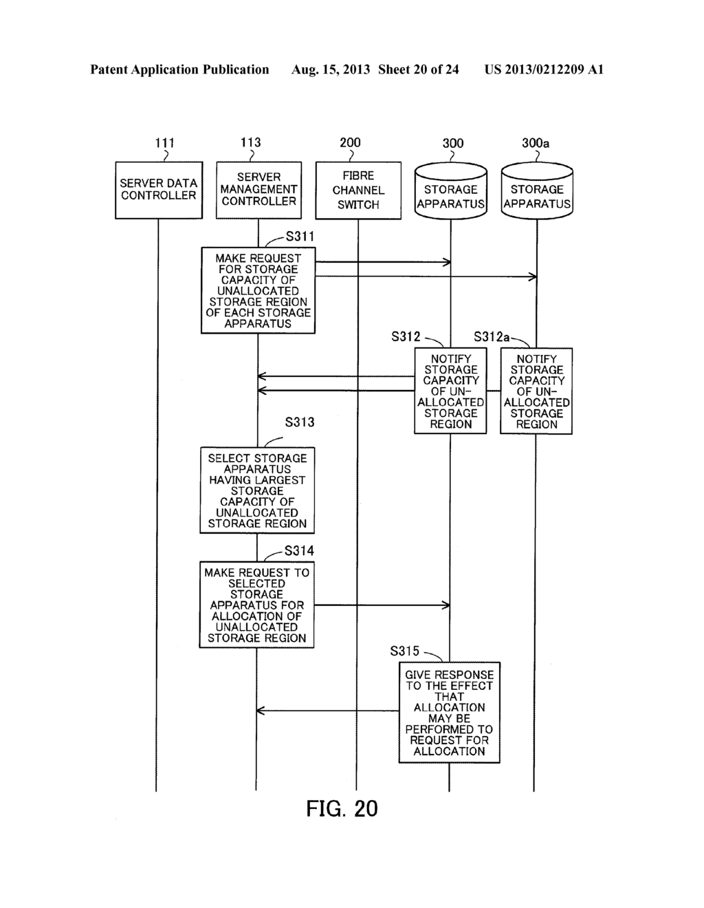 INFORMATION PROCESSING APPARATUS, SWITCH, STORAGE SYSTEM, AND STORAGE     SYSTEM CONTROL METHOD - diagram, schematic, and image 21