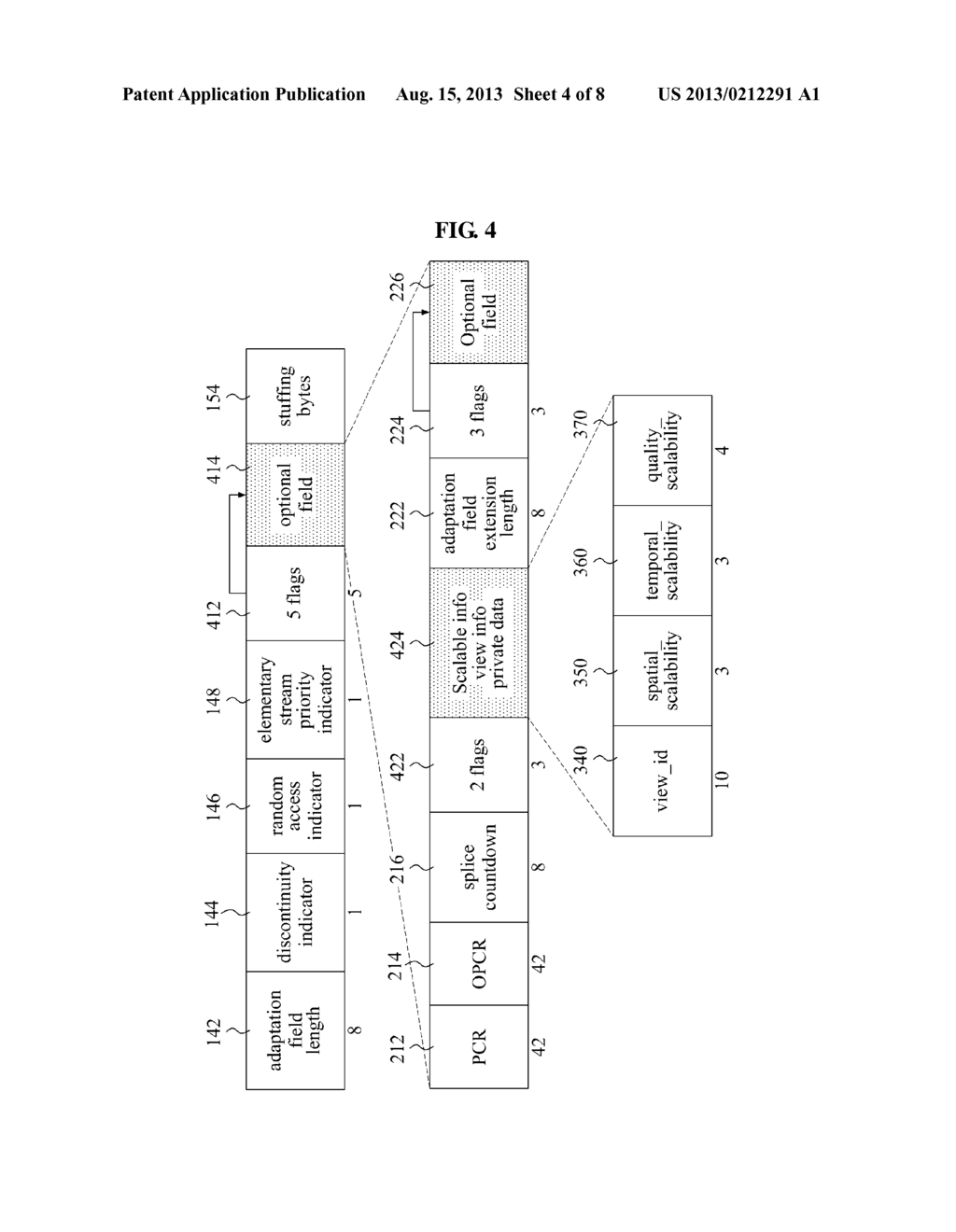 METHOD AND APPARATUS FOR STREAMING A SERVICE FOR PROVIDING SCALABILITY AND     VIEW INFORMATION - diagram, schematic, and image 05