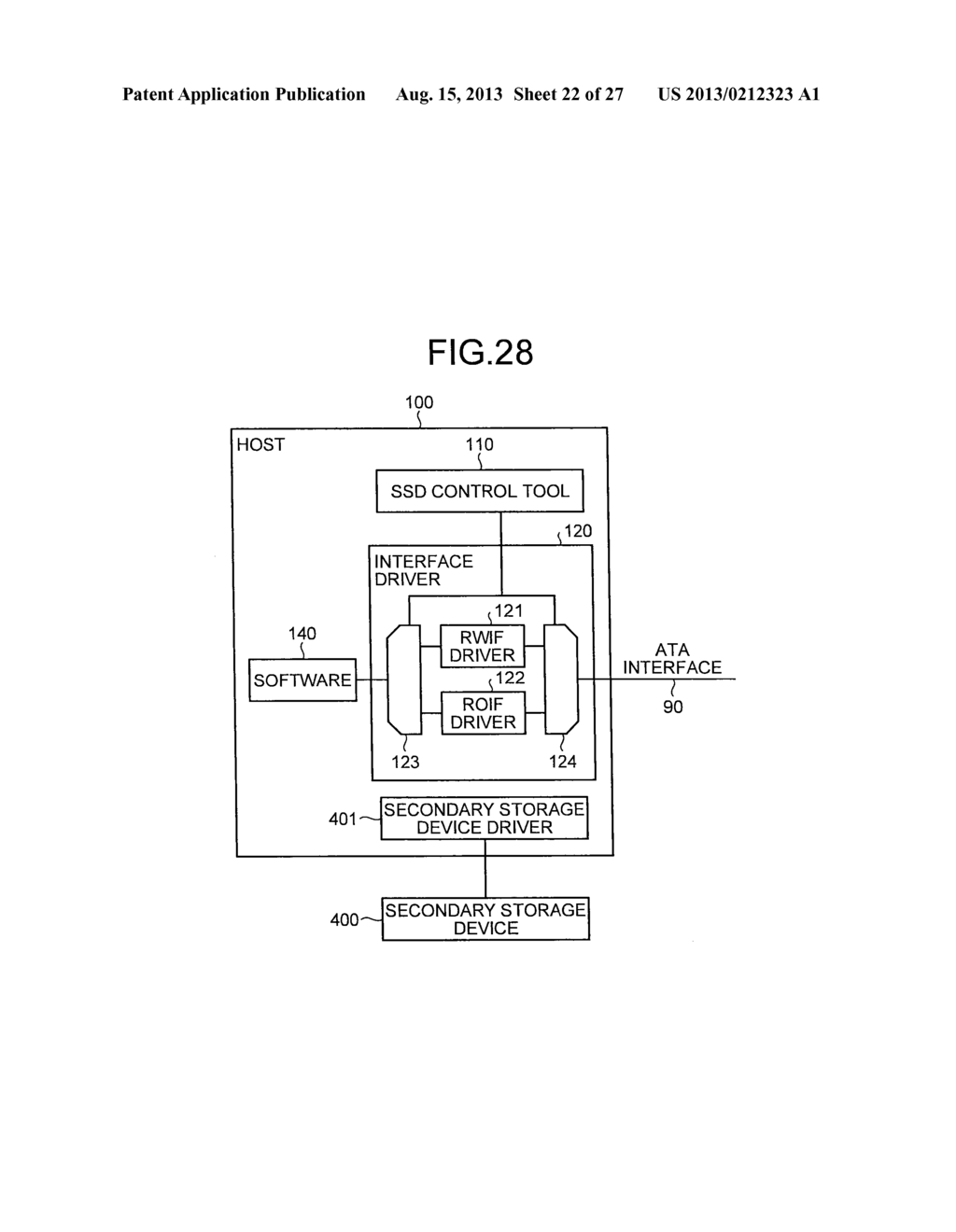 INFORMATION PROCESSING DEVICE, EXTERNAL STORAGE DEVICE, HOST DEVICE, RELAY     DEVICE, CONTROL PROGRAM, AND CONTROL METHOD OF INFORMATION PROCESSING     DEVICE - diagram, schematic, and image 23