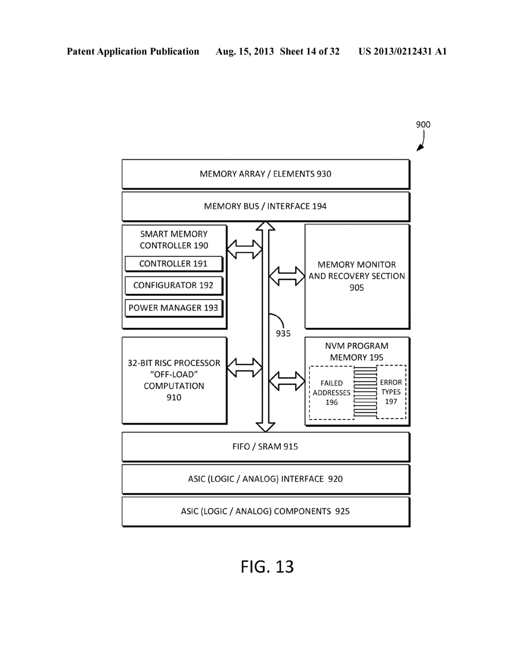 METHOD AND SYSTEM FOR PROVIDING A SMART MEMORY ARCHITECTURE - diagram, schematic, and image 15