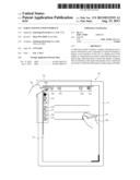 TABLET HAVING USER INTERFACE diagram and image