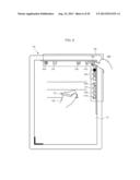 TABLET HAVING USER INTERFACE diagram and image