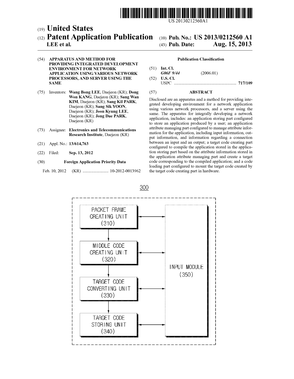 APPARATUS AND METHOD FOR PROVIDING INTEGRATED DEVELOPMENT ENVIRONMENT FOR     NETWORK APPLICATION USING VARIOUS NETWORK PROCESSORS, AND SERVER USING     THE SAME - diagram, schematic, and image 01