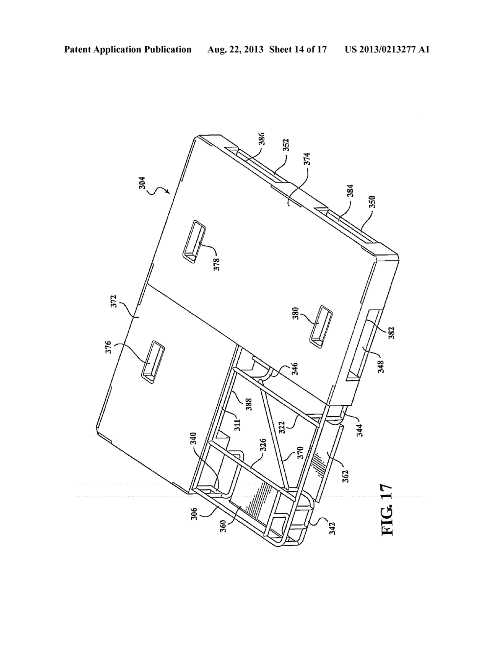 LIGHTWEIGHT PALLET AND CONTAINER INCLUDING MESH SUPPORT SURFACE AND     GALVANIZED FRAME CONSTRUCTION - diagram, schematic, and image 15