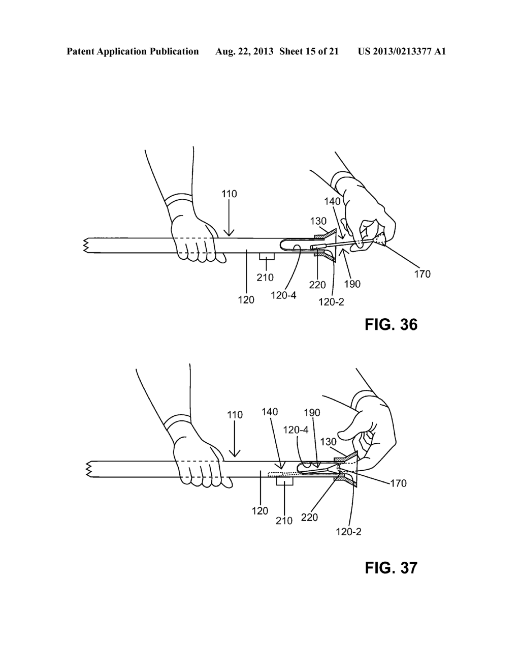 APPARATUS FOR LAUNCHING SUBCALIBER PROJECTILES AT PROPELLANT OPERATING     PRESSURES INCLUDING THE RANGE OF PRESSURES THAT MAY BE SUPPLIED BY HUMAN     BREATH - diagram, schematic, and image 16