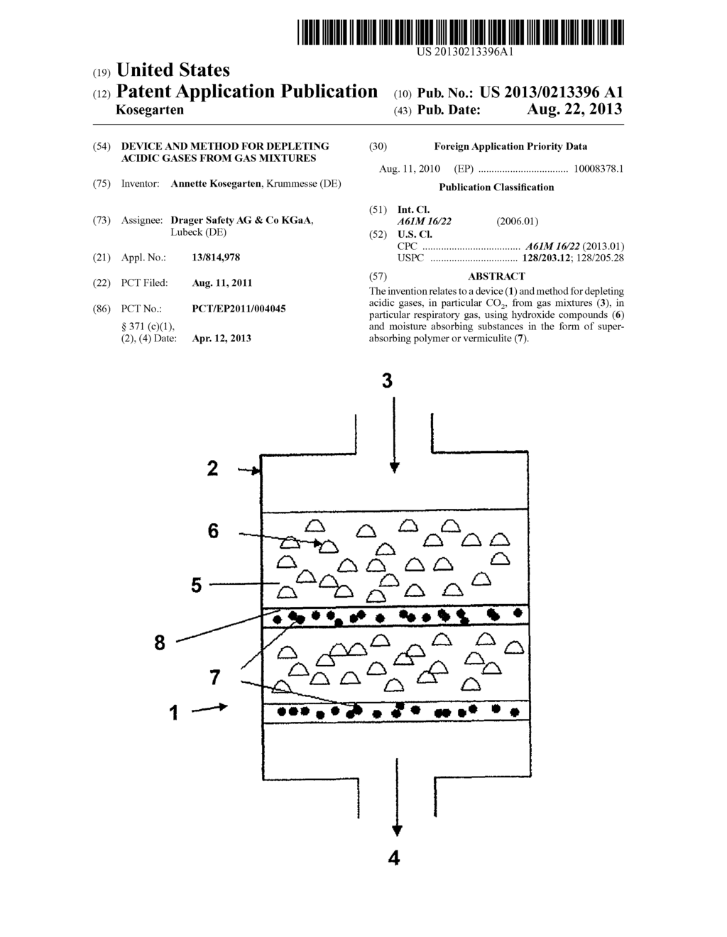 DEVICE AND METHOD FOR DEPLETING ACIDIC GASES FROM GAS MIXTURES - diagram, schematic, and image 01