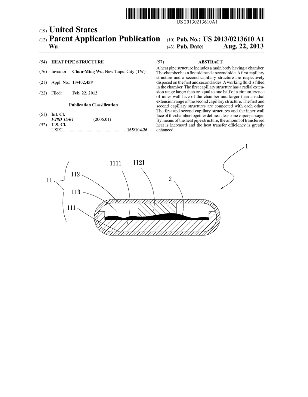 HEAT PIPE STRUCTURE - diagram, schematic, and image 01