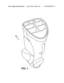 Knockdown golf bag for being component size self-compensating diagram and image