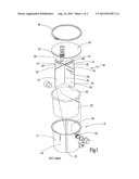 DEVICE FOR PRECIPITATING SUSPENDED MATERIALS diagram and image