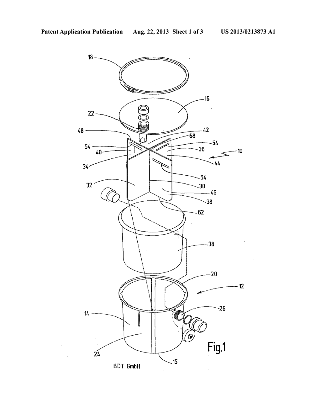 DEVICE FOR PRECIPITATING SUSPENDED MATERIALS - diagram, schematic, and image 02