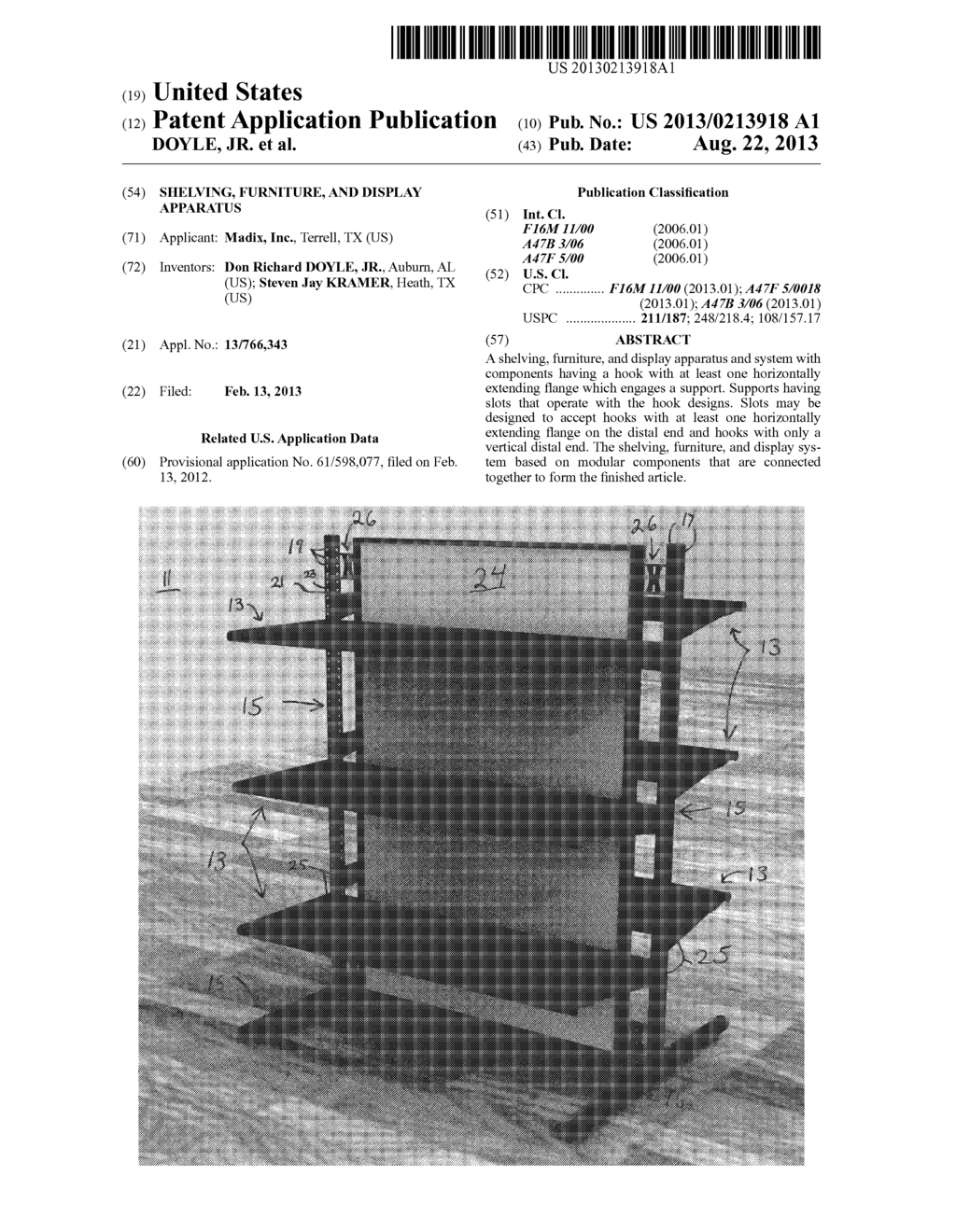 Shelving, Furniture, and Display Apparatus - diagram, schematic, and image 01