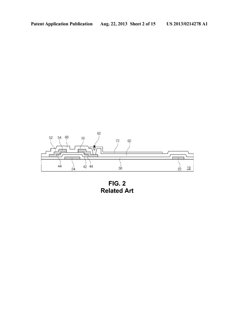 ARRAY SUBSTRATE FOR DISPLAY DEVICE AND METHOD OF MANUFACTURING THE SAME - diagram, schematic, and image 03