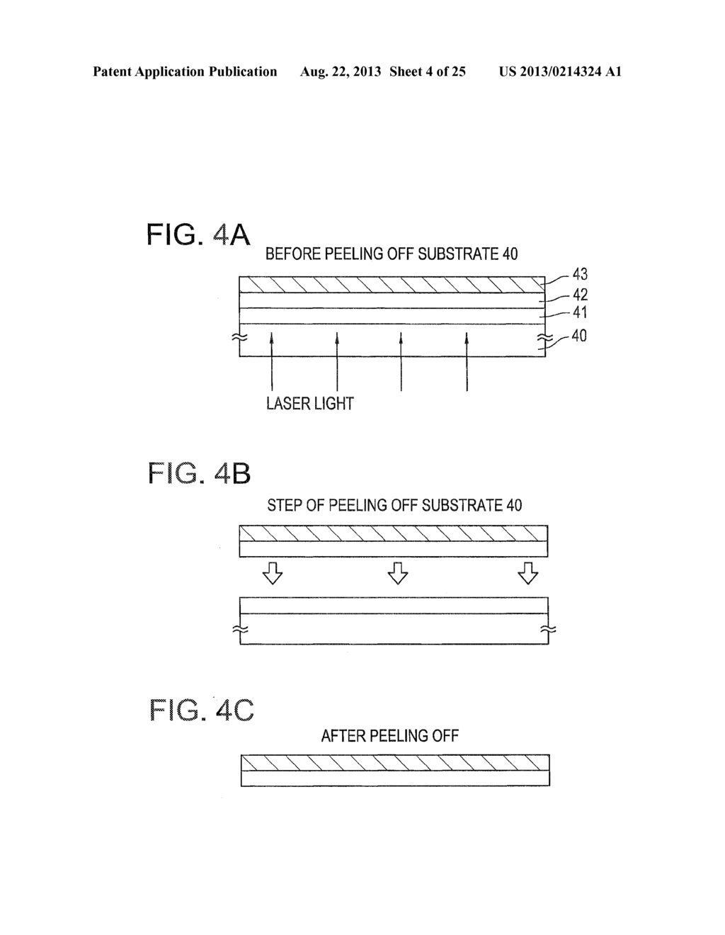 SEMICONDUCTOR DEVICE AND PEELING OFF METHOD AND METHOD OF MANUFACTURING     SEMICONDUCTOR DEVICE - diagram, schematic, and image 05