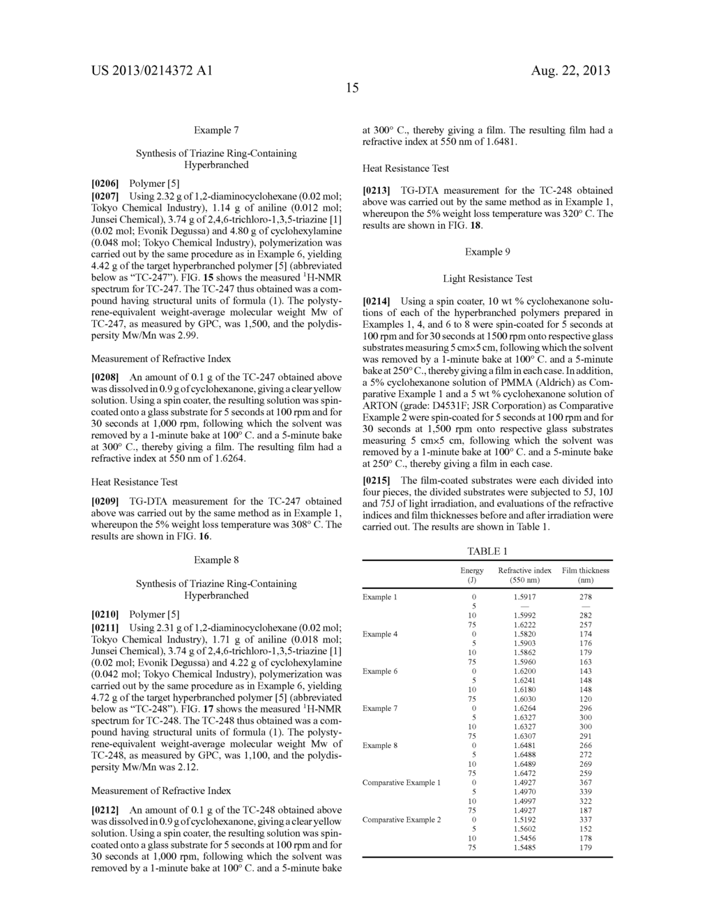 TRIAZINE RING-CONTAINING POLYMER AND MEMBRANE-FORMING COMPOSITION     CONTAINING THE SAME - diagram, schematic, and image 27