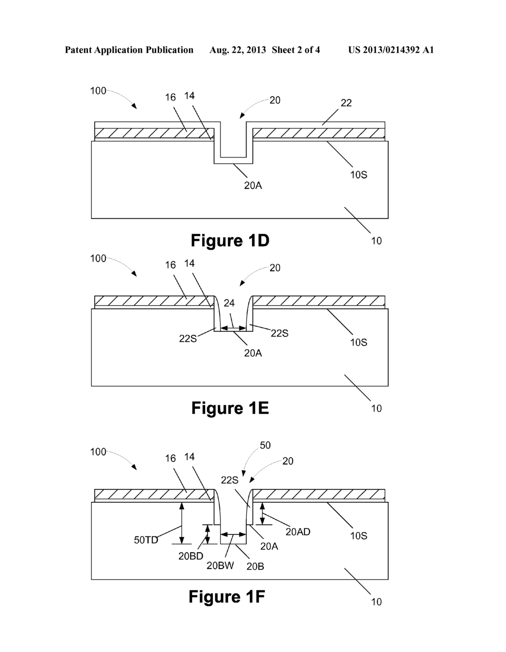 METHODS OF FORMING STEPPED ISOLATION STRUCTURES FOR SEMICONDUCTOR DEVICES     USING A SPACER TECHNIQUE - diagram, schematic, and image 03