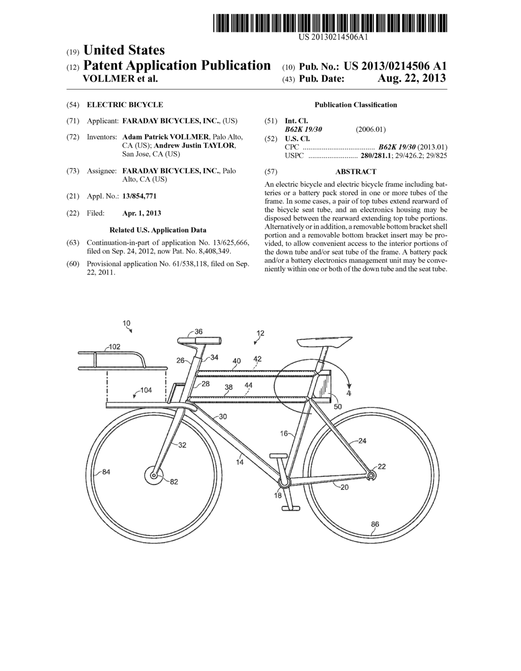 ELECTRIC BICYCLE - diagram, schematic, and image 01