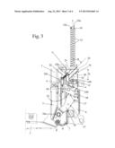 HINGE ASSEMBLY FOR HOUSEHOLD APPLIANCES HAVING AN HORIZONTALLY-PIVOTED     FRONT DOOR diagram and image