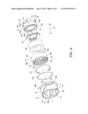 CAM FRAME STRUCTURE, LENS BARREL STRUCTURE, SHAKE COMPENSATION DEVICE AND     IMAGING ELEMENT UNIT diagram and image