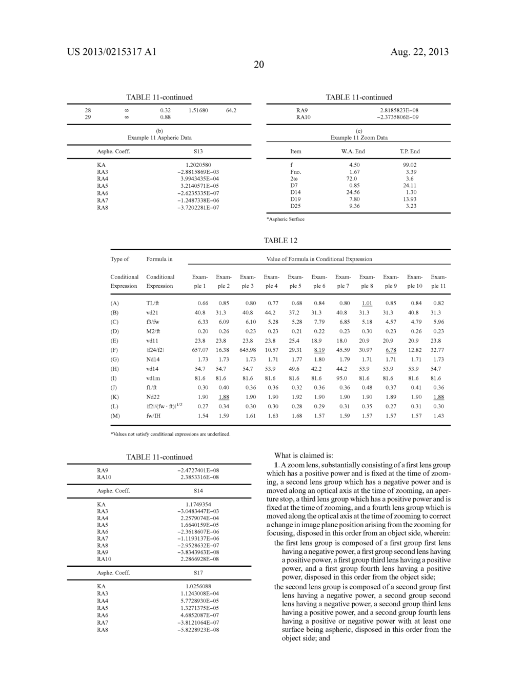 ZOOM LENS AND IMAGE PICKUP APPARATUS - diagram, schematic, and image 44