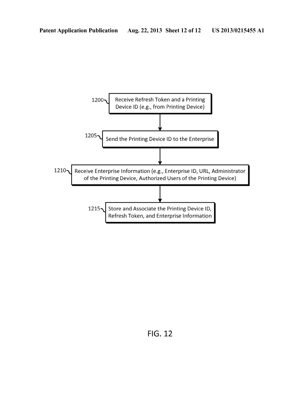 SYSTEMS AND METHODS FOR ENTERPRISE SHARING OF A PRINTING DEVICE - diagram, schematic, and image 13