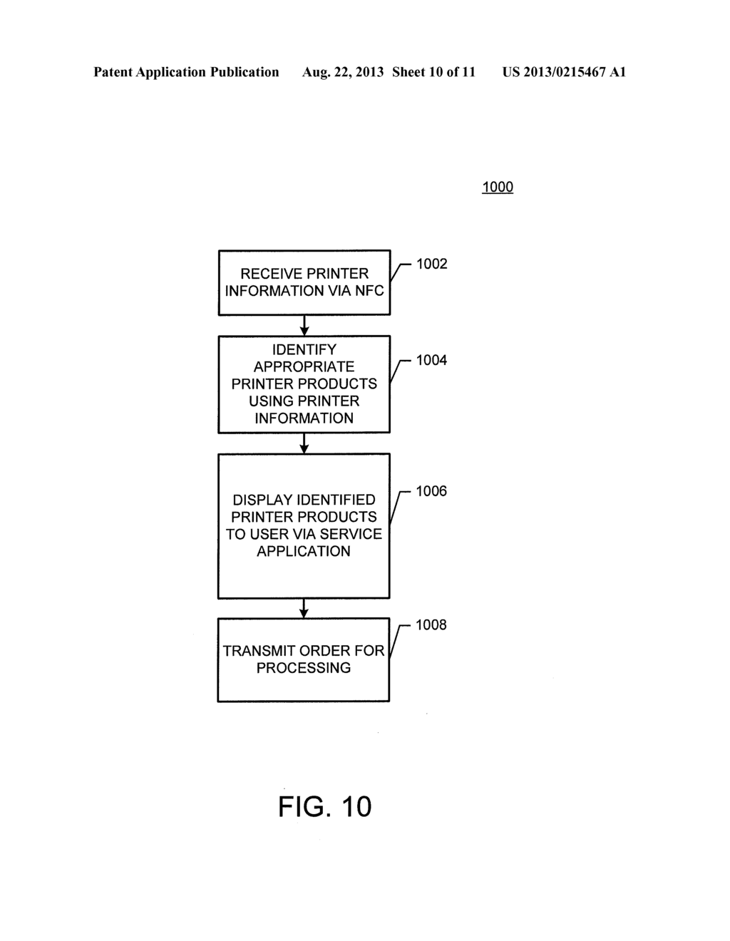 METHOD AND APPARATUS FOR IMPLEMENTING NEAR FIELD COMMUNICATIONS WITH A     PRINTER - diagram, schematic, and image 11