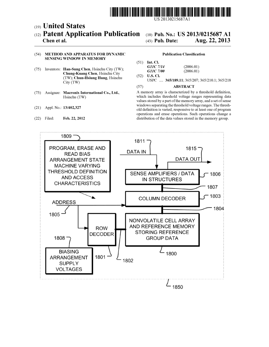 Method and Apparatus for Dynamic Sensing Window in Memory - diagram, schematic, and image 01