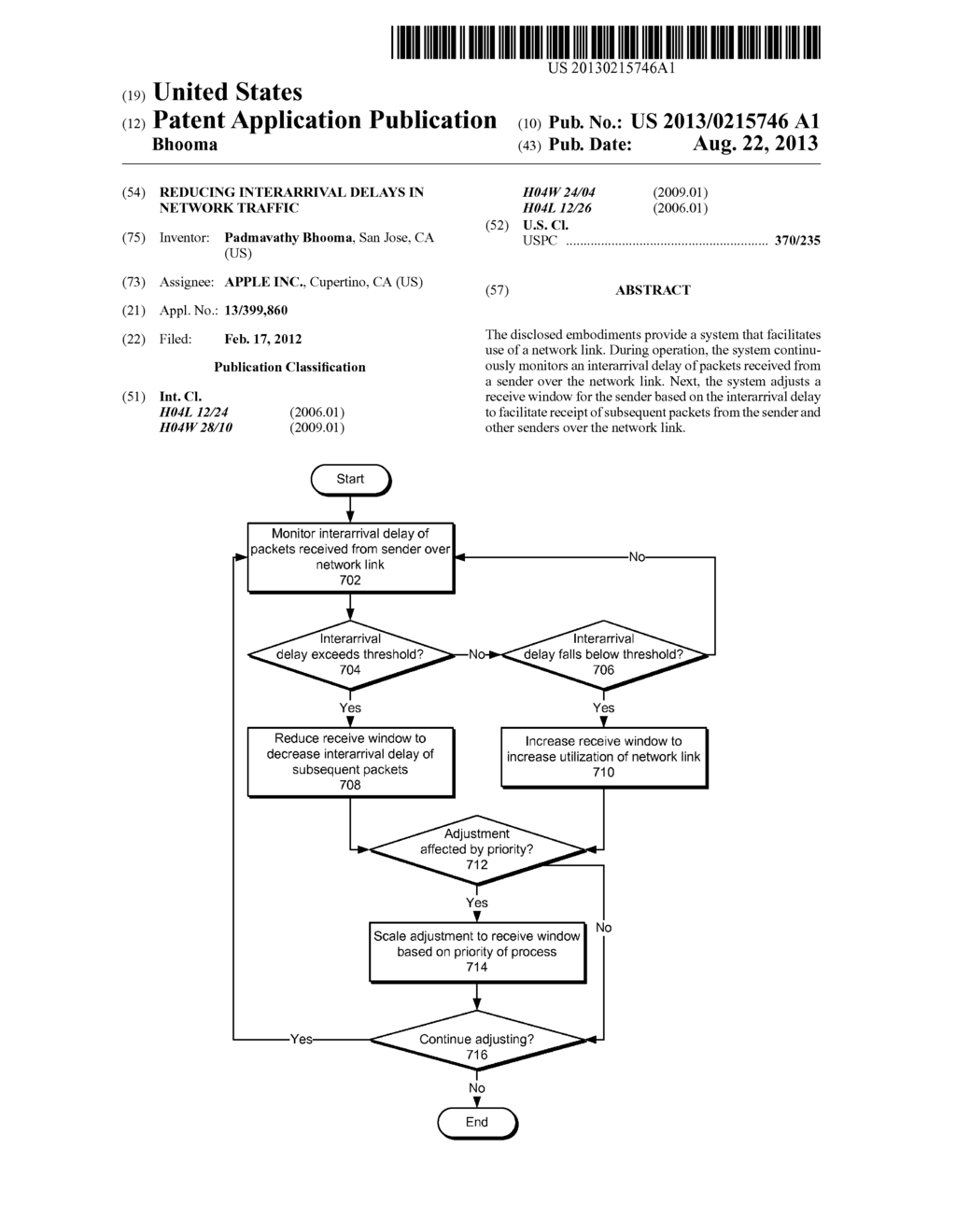 REDUCING INTERARRIVAL DELAYS IN NETWORK TRAFFIC - diagram, schematic, and image 01