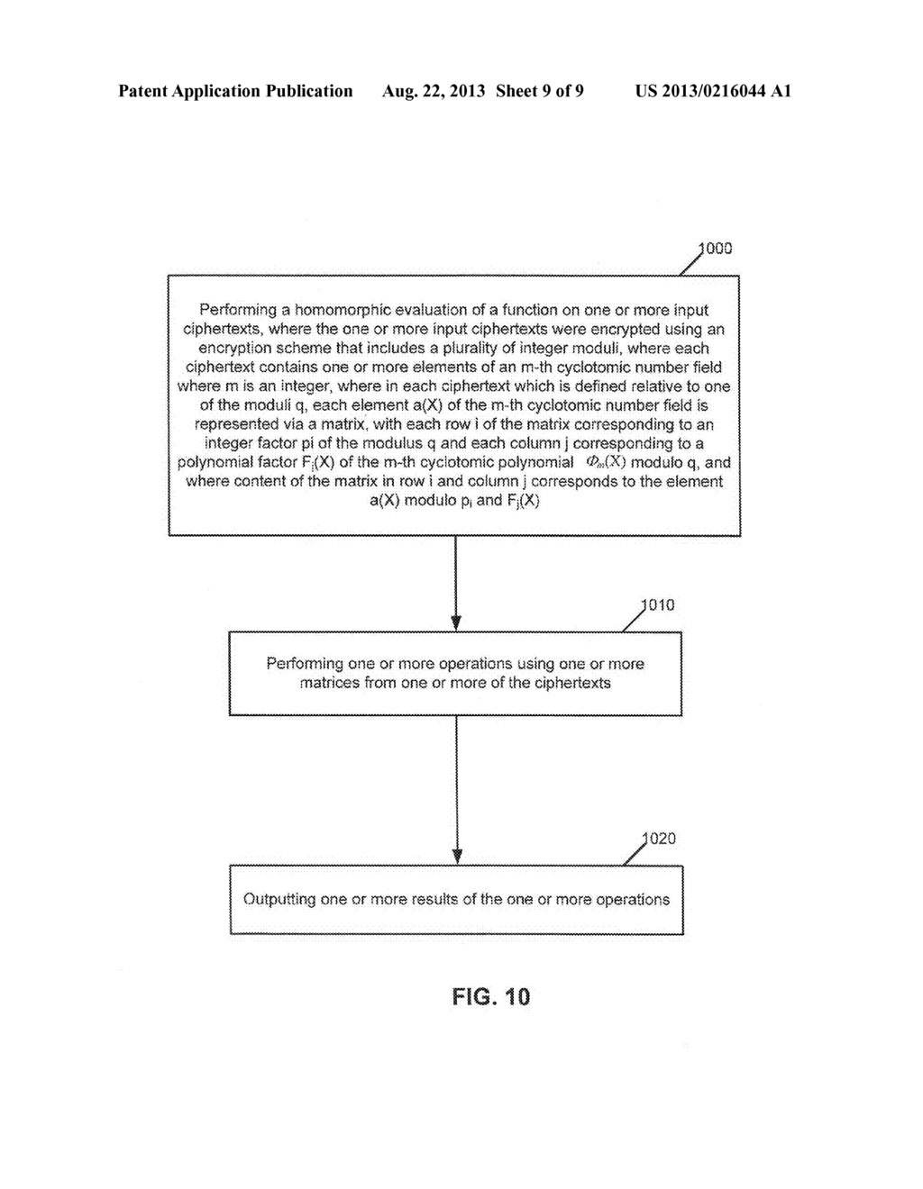 HOMOMORPHIC EVALUATION INCLUDING KEY SWITCHING, MODULUS SWITCHING, AND     DYNAMIC NOISE MANAGEMENT - diagram, schematic, and image 10