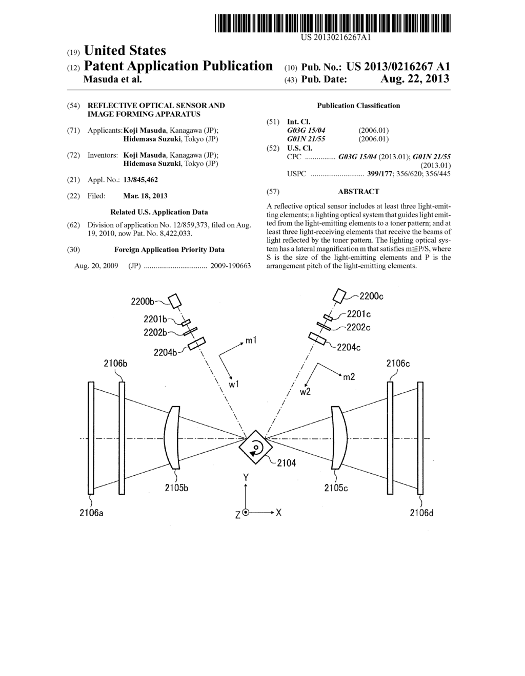 REFLECTIVE OPTICAL SENSOR AND IMAGE FORMING APPARATUS - diagram, schematic, and image 01