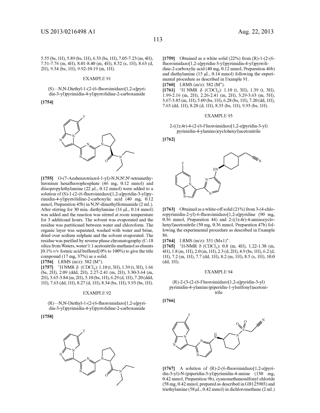 IMIDAZOPYRIDINE DERIVATIVES AS JAK INHIBITORS - diagram, schematic, and image 122