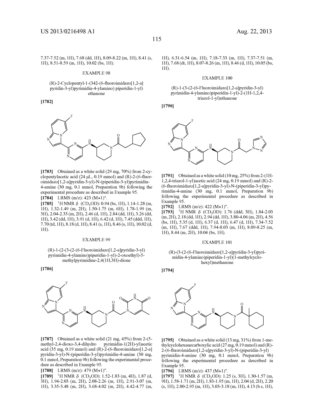 IMIDAZOPYRIDINE DERIVATIVES AS JAK INHIBITORS - diagram, schematic, and image 124