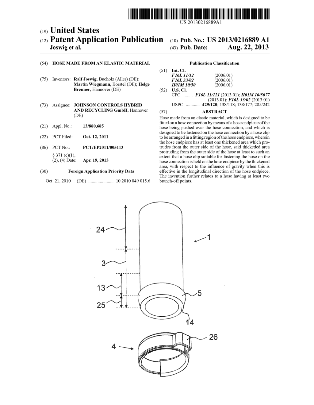 HOSE MADE FROM AN ELASTIC MATERIAL - diagram, schematic, and image 01