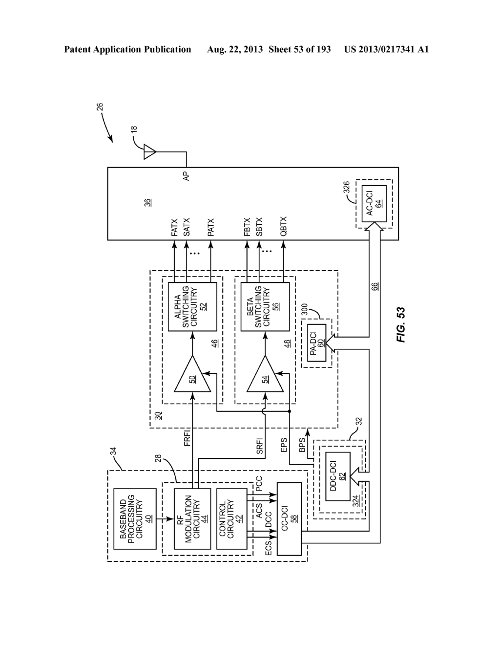 HIGH EFFICIENCY PATH BASED POWER AMPLIFIER CIRCUITRY - diagram, schematic, and image 54