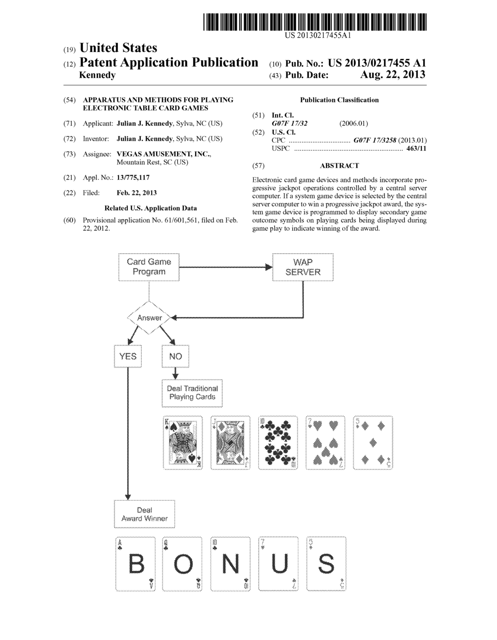 Apparatus and Methods for Playing Electronic Table Card Games - diagram, schematic, and image 01